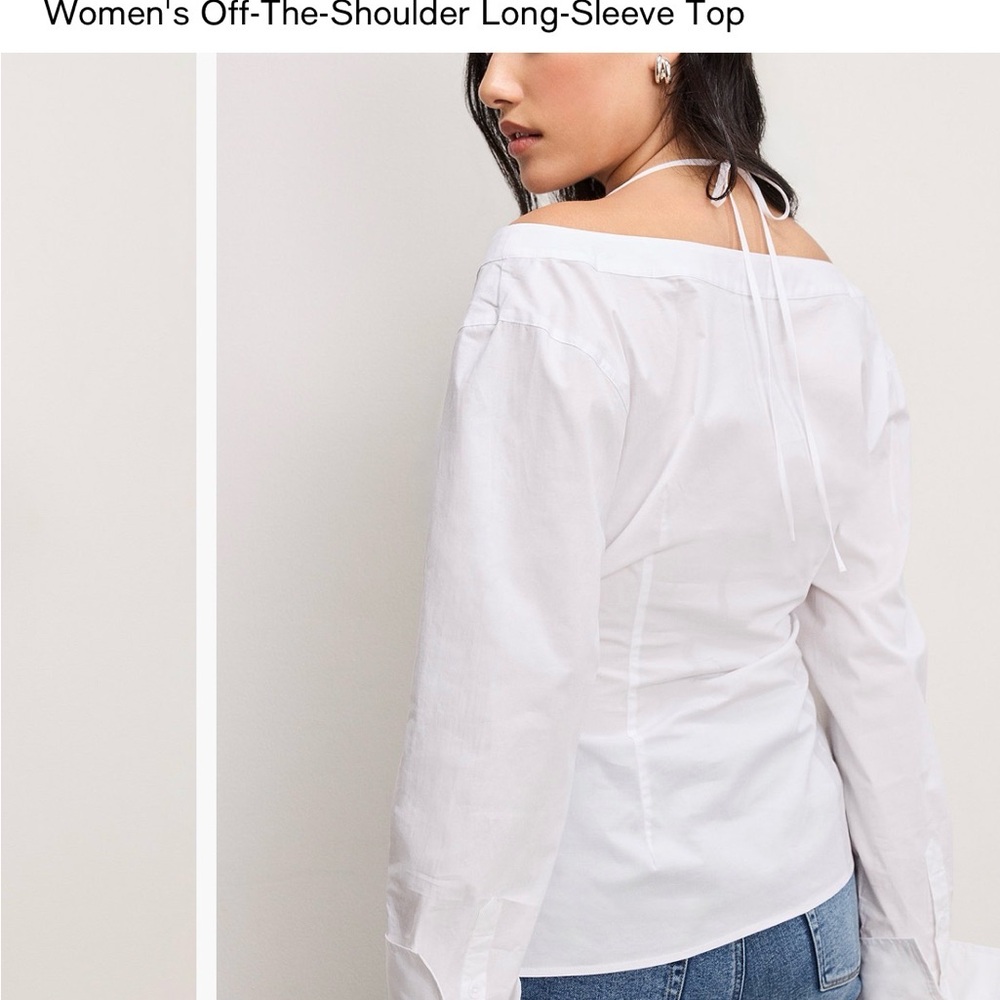 Good American White Off-Shoulder Blouse - Picture 7 of 11